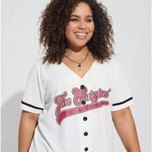 Torrid Disney Mickey Mouse Top Size 4 Plus Size Short Sleeve Jersey